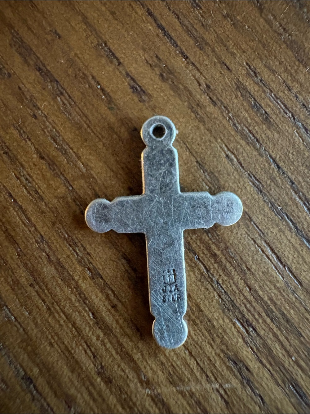 Retired James Avery Silver Cross Charm Pendant - Silver - Picture 2 of 2